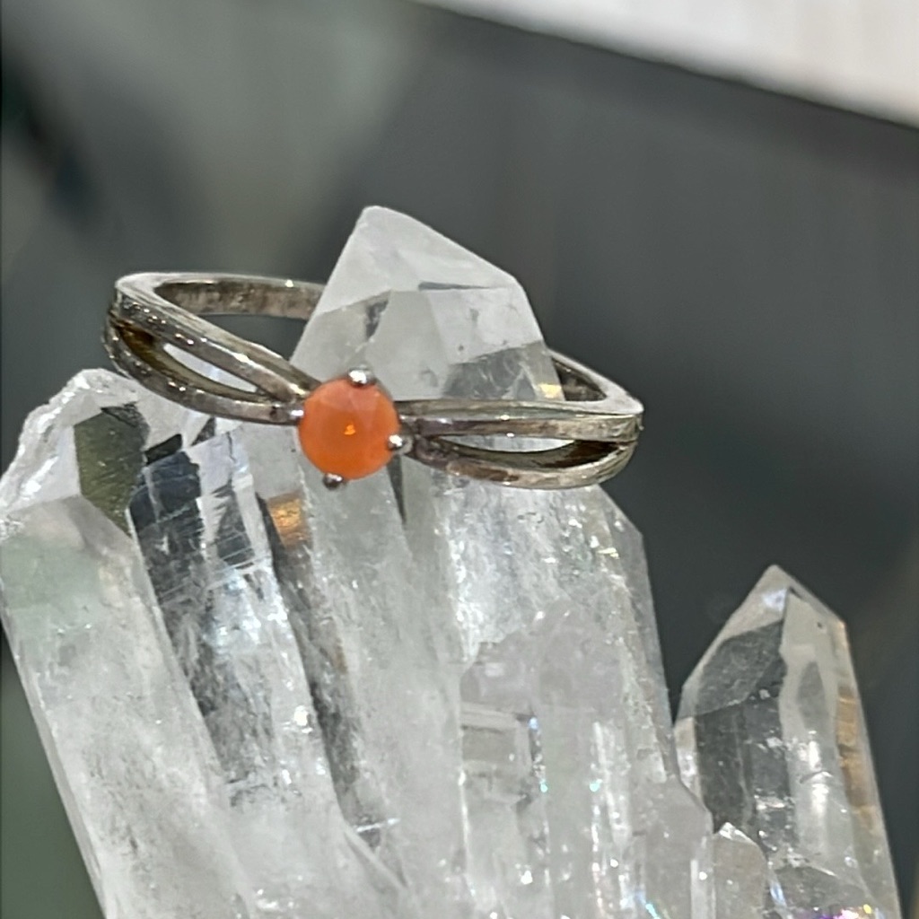 Mexican Fire Opal Ring